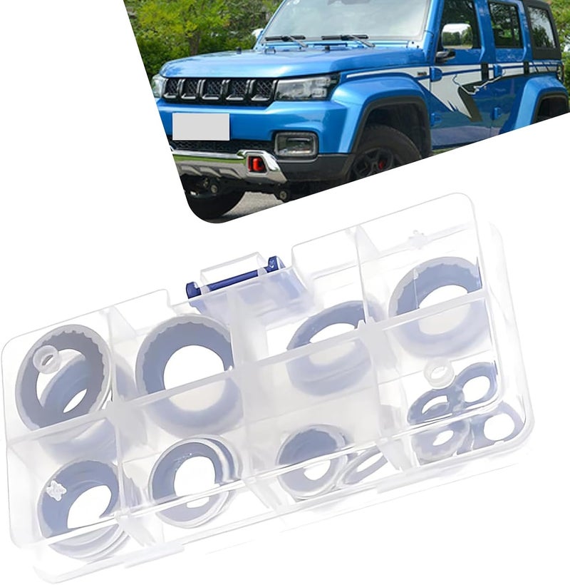 Arwrilt 30 PCS Car Air Conditioning Compressor Gasket kits, Bonded Seal Gasket, Air Conditioning Compressor Port Seal Washer, Universal A/C Gasket Assortment for Cars (Black) - Image 1